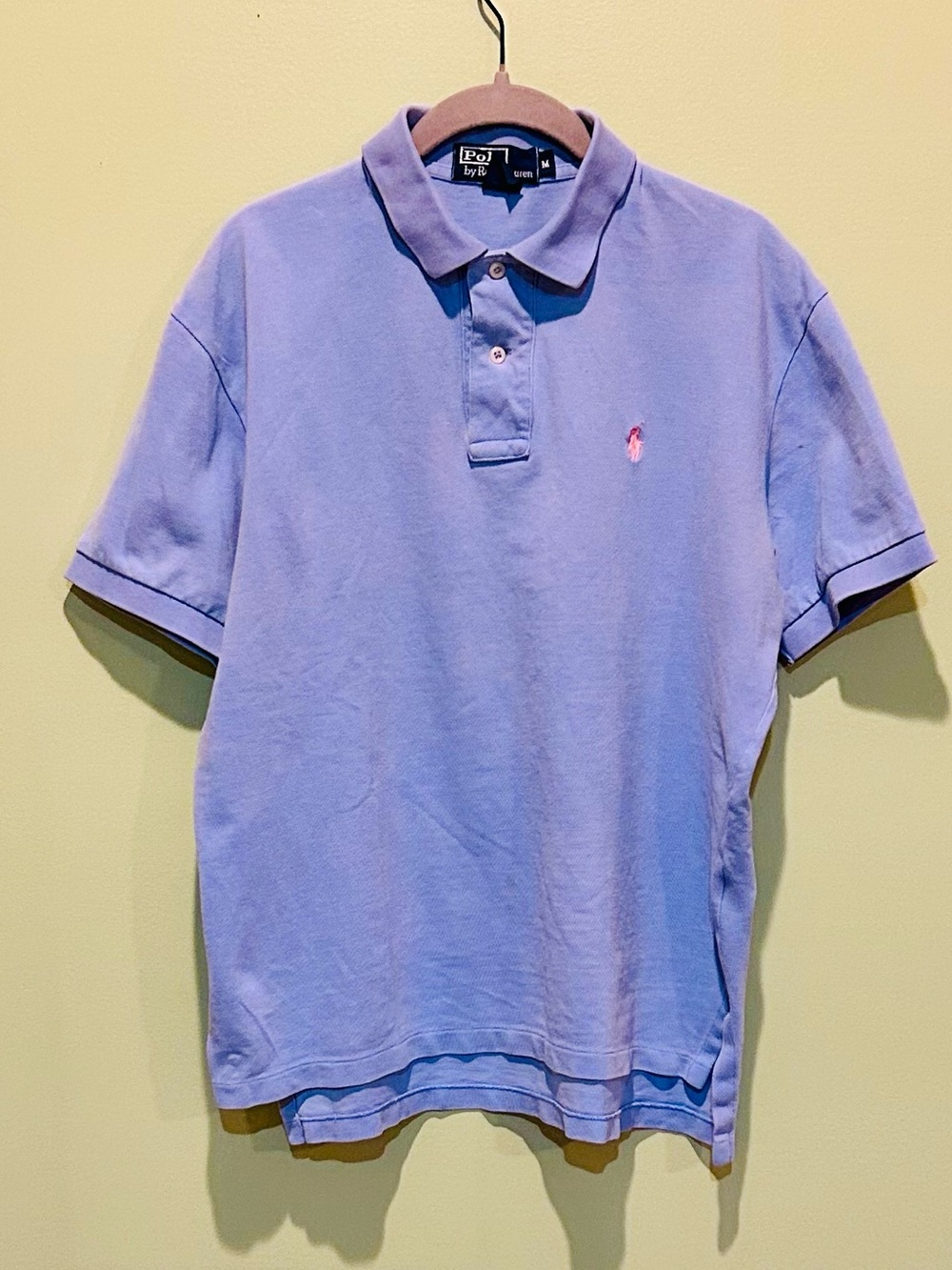 Ralph Lauren Men's Blue Polo with Pink Pony